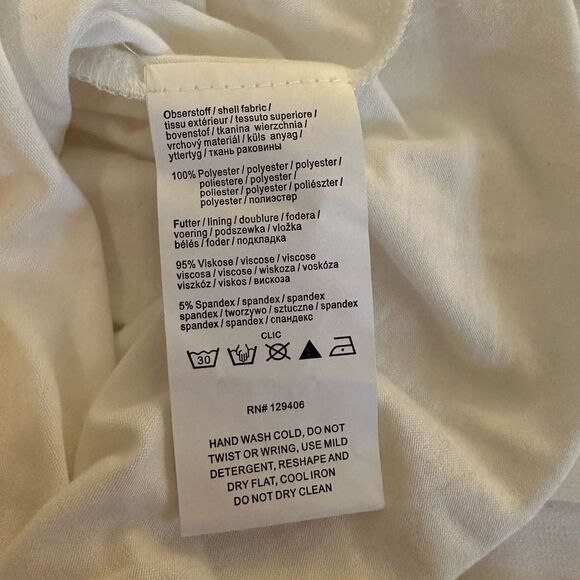 NWOT Venus White Pleated Braided Spaghetti Strap Blouse Size M - Picture 6 of 16